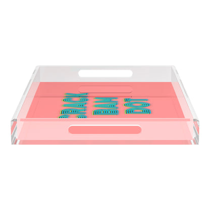 Mahjong Crack Bam Dot Petal Tendril  22.5x14.5 Acrylic Tray - nicolettemayer.com 