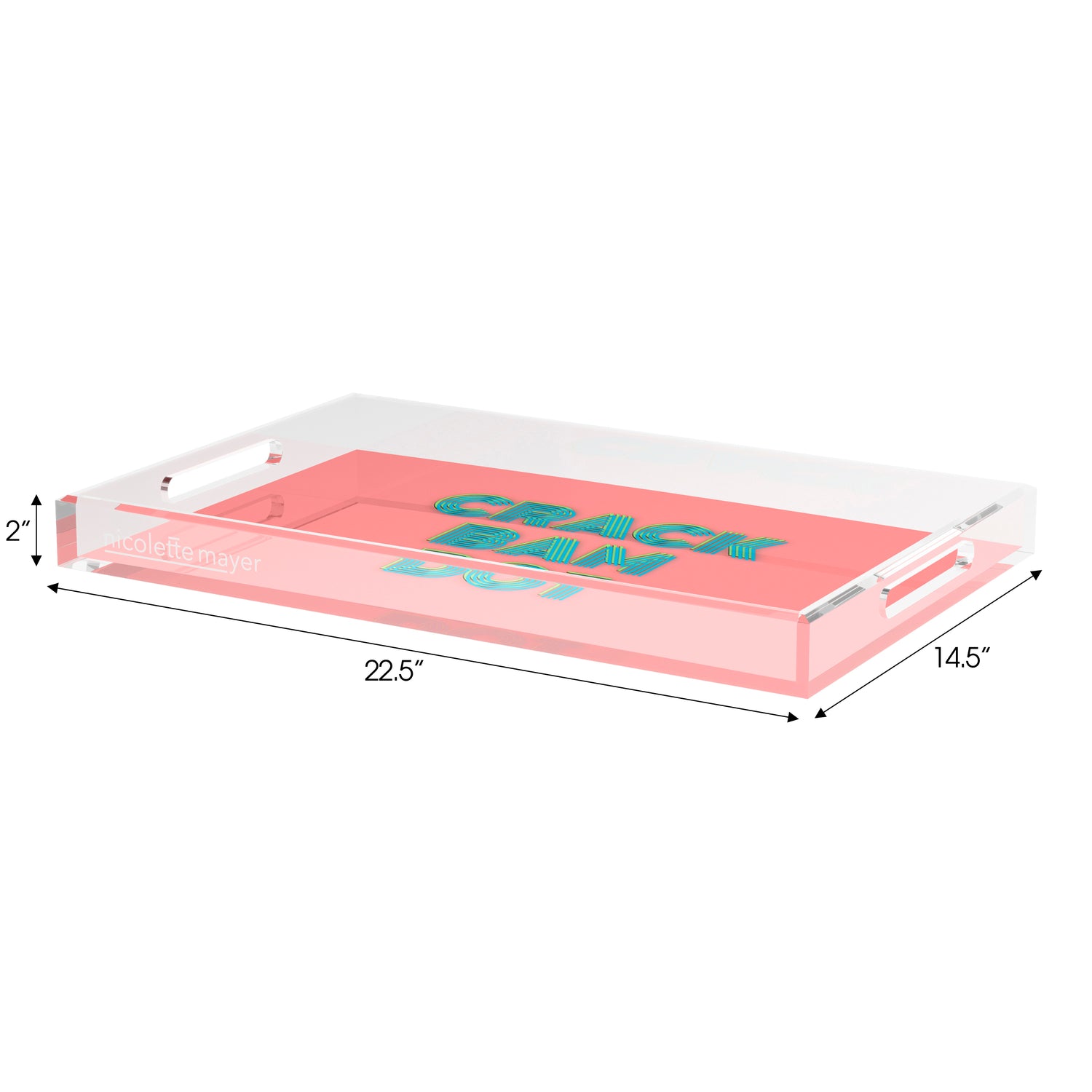 Mahjong Crack Bam Dot Petal Tendril  Set of 3 Acrylic Tray - nicolettemayer.com 