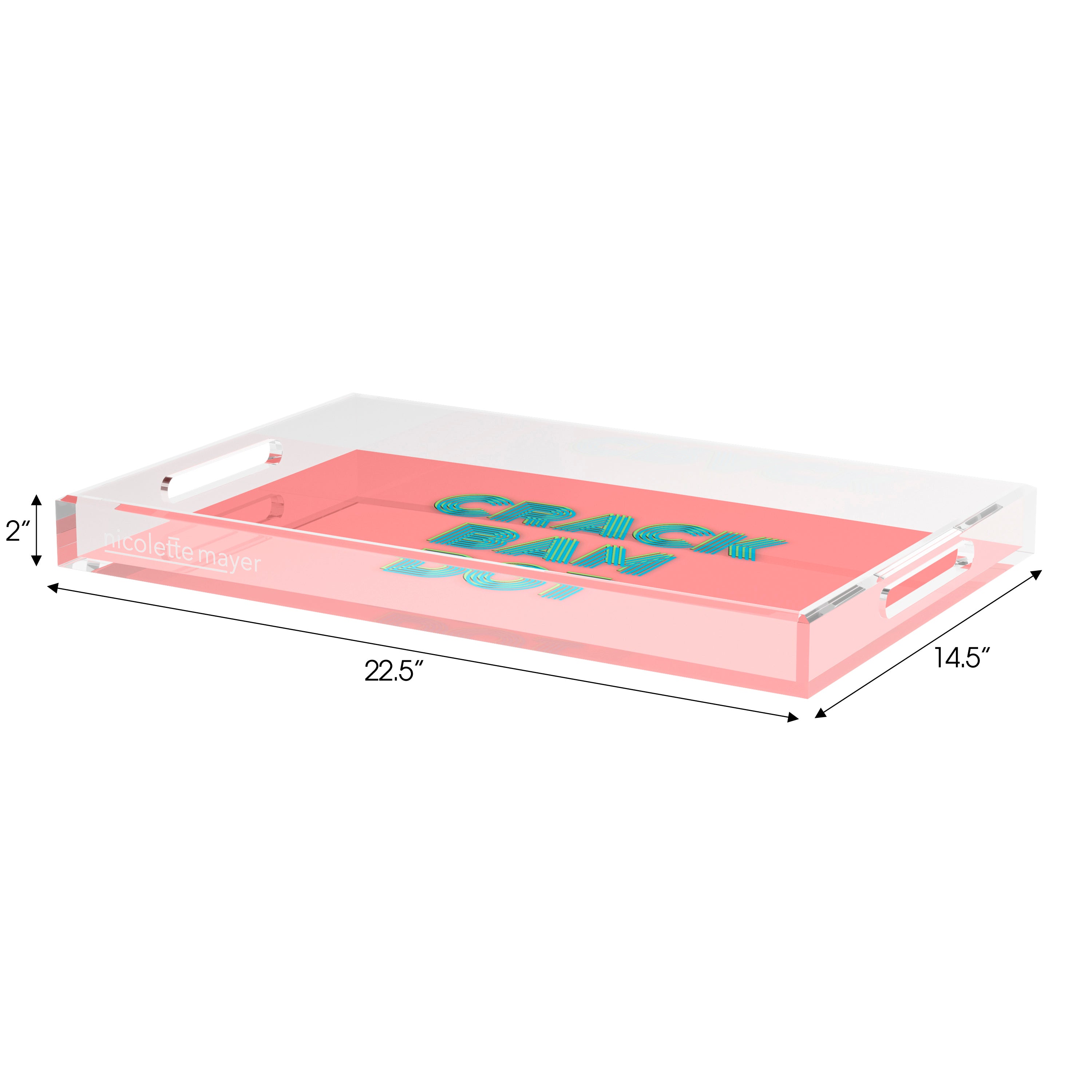 Mahjong Crack Bam Dot Petal Tendril  Set of 3 Acrylic Tray - nicolettemayer.com 