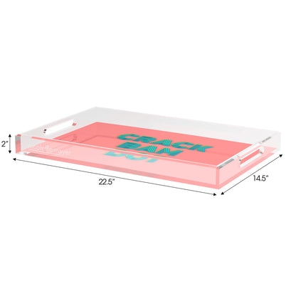 Mahjong Crack Bam Dot Petal Tendril  Set of 3 Acrylic Tray - nicolettemayer.com 