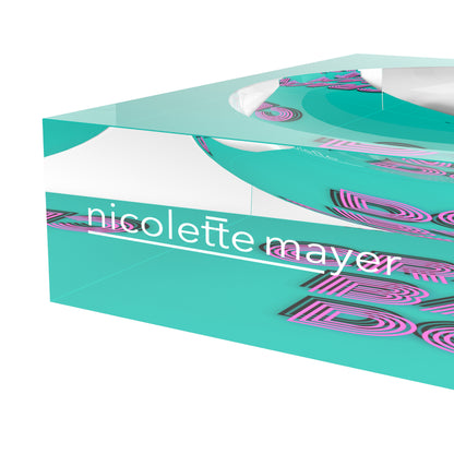 Mahjong Crack Bam Dot Acqua Pink Candy Catchall Dish