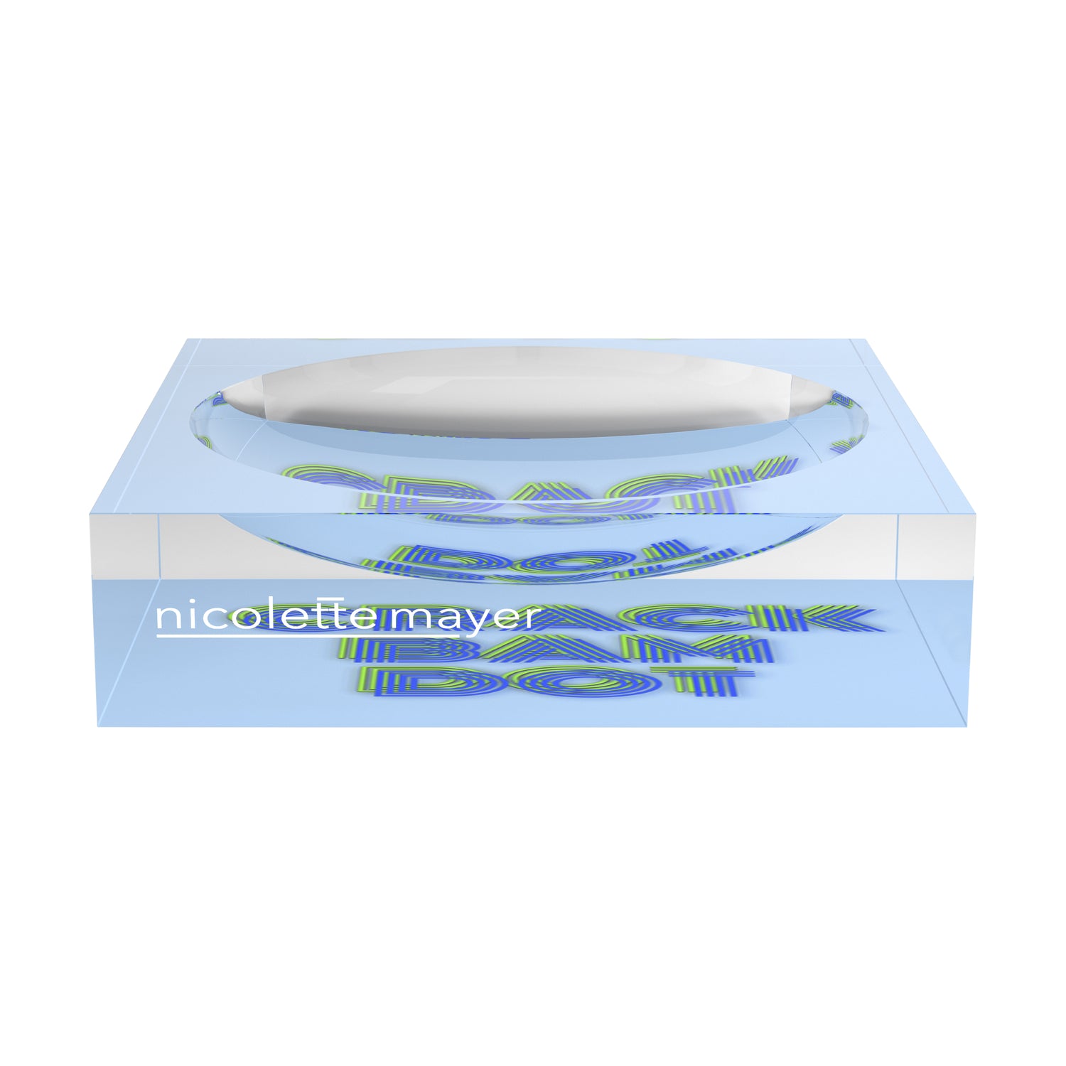 Mahjong Crack Bam Dot Blues Celery Candy Catchall Dish