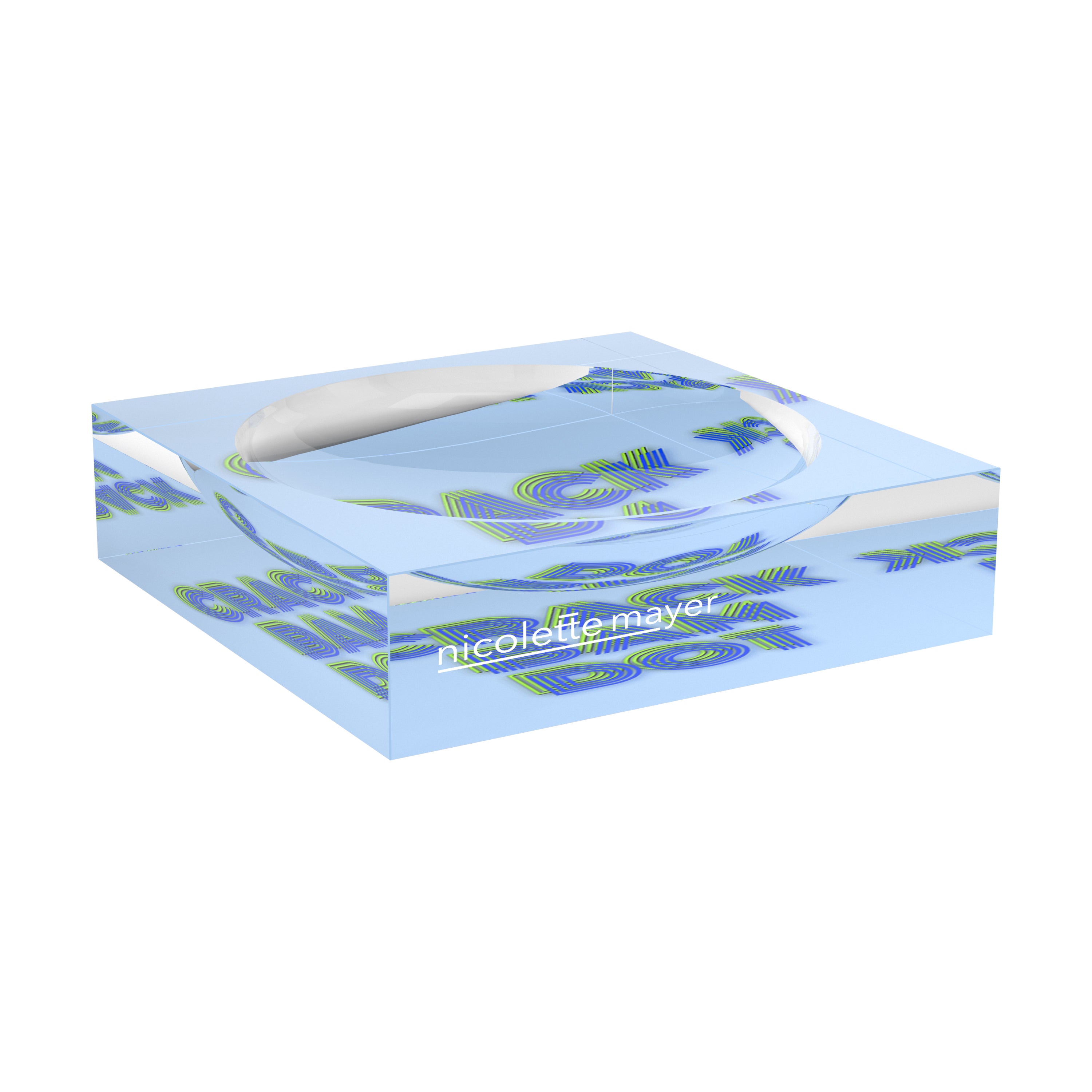 Mahjong Crack Bam Dot Blues Celery Candy Catchall Dish
