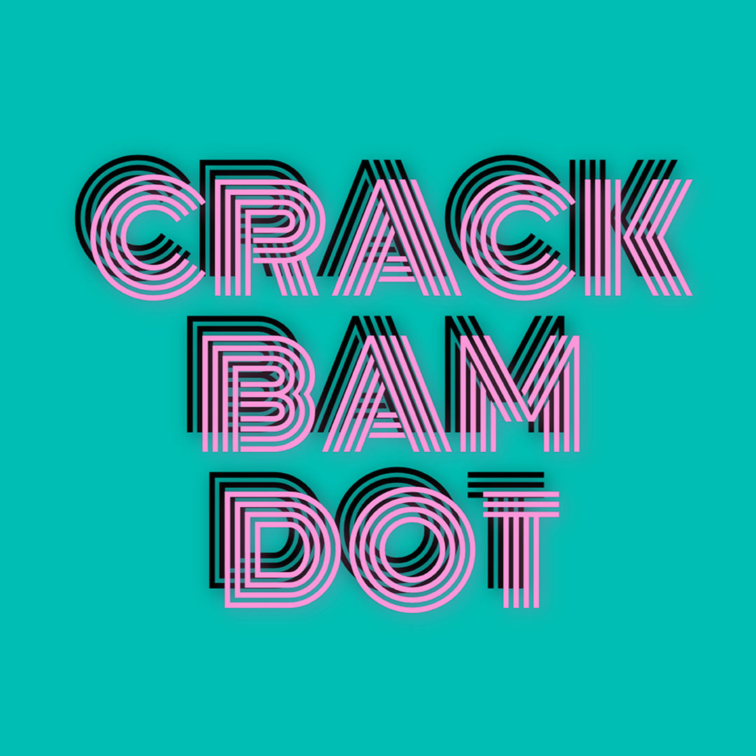 Mahjong Crack Bam Dot Acqua Pink Square Tray