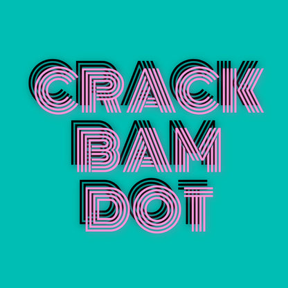 Mahjong Crack Bam Dot Acqua Pink Square Tray