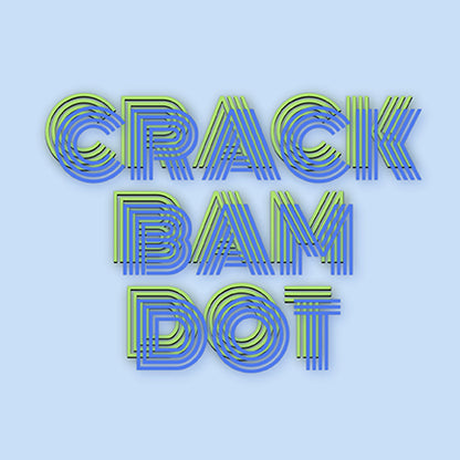 Mahjong Crack Bam Dot Blues Celery Square Tray