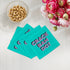 Crack Bam Dot Acqua Pink Cotton Sateen Cocktail Napkins - nicolettemayer.com