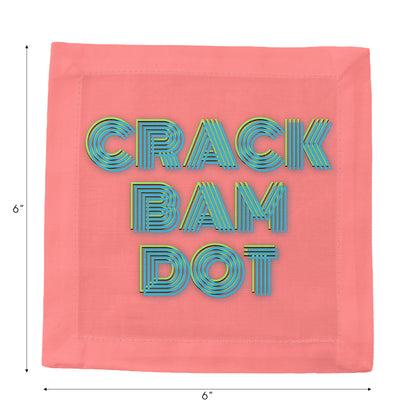 Crack Bam Dot Petal Tendril Cotton Sateen Cocktail Napkins - nicolettemayer.com