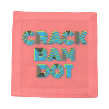 Crack Bam Dot Petal Tendril Cotton Sateen Cocktail Napkins - nicolettemayer.com
