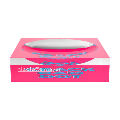 Crack Bam Dot Hybiscus Powder Acrylic Candy Catchall Dish