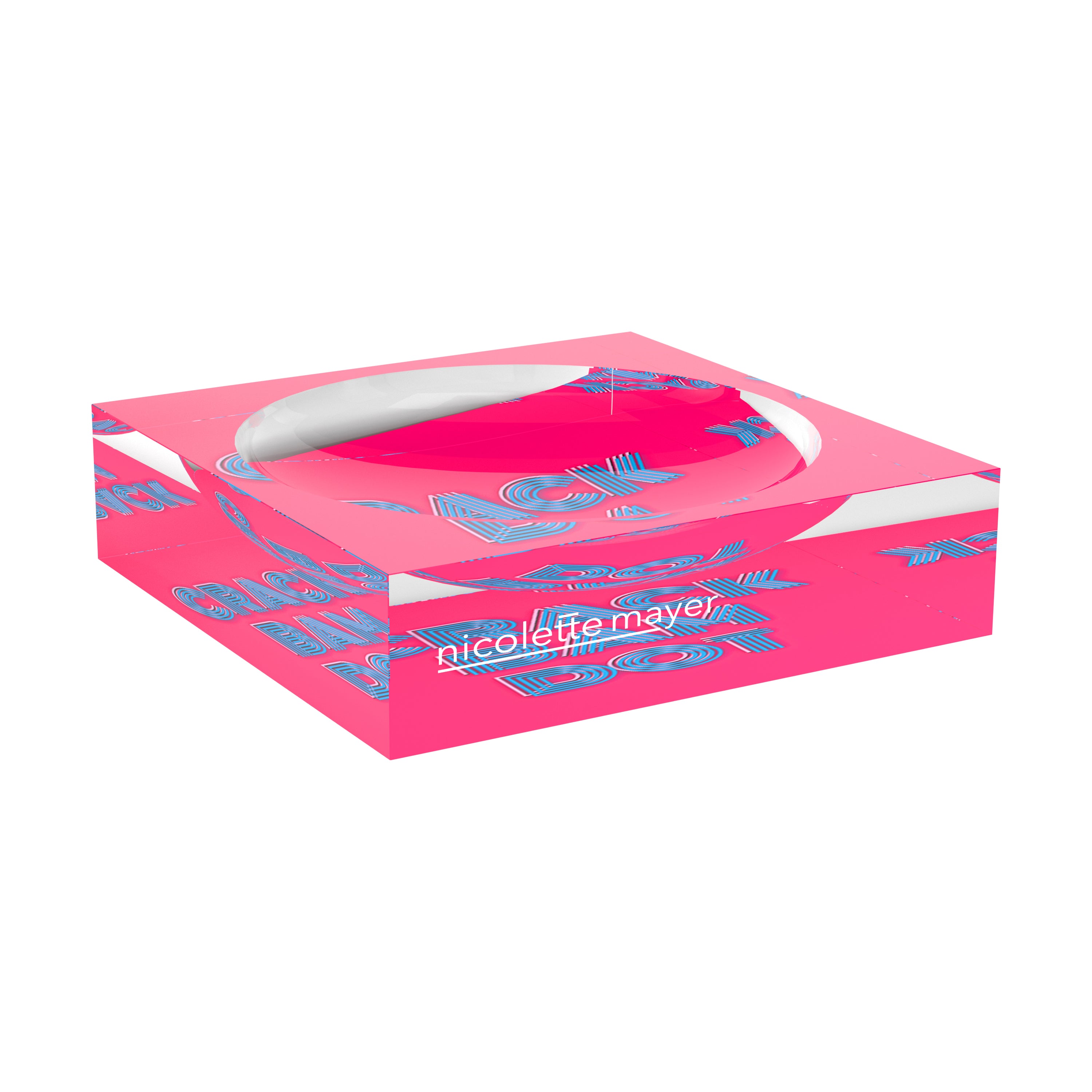 Crack Bam Dot Hybiscus Powder Acrylic Candy Catchall Dish