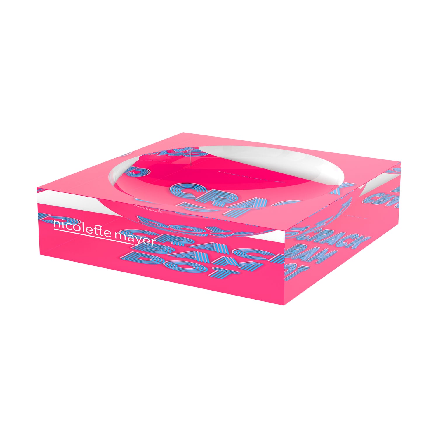 Crack Bam Dot Hybiscus Powder Acrylic Candy Catchall Dish