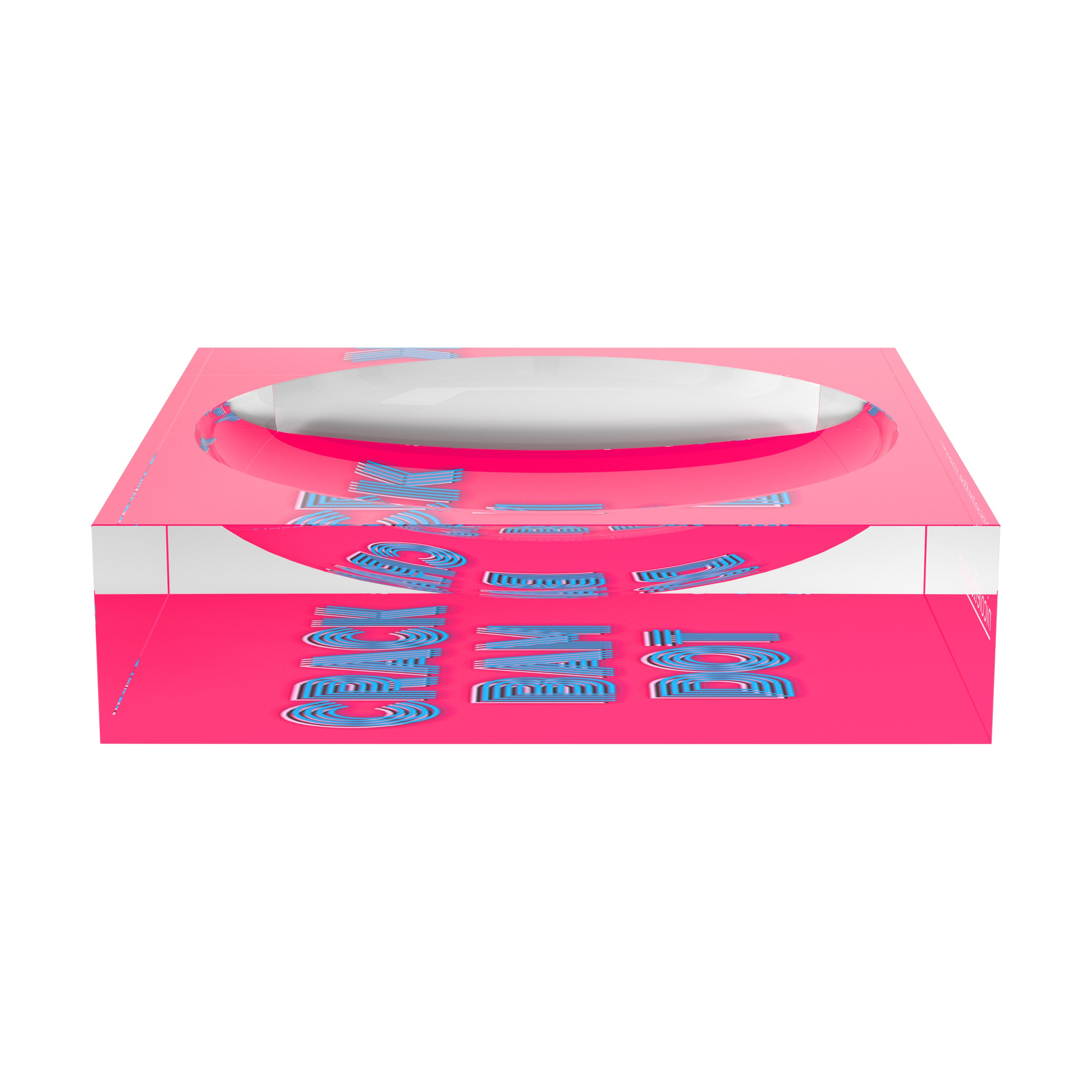 Crack Bam Dot Hybiscus Powder Acrylic Candy Catchall Dish