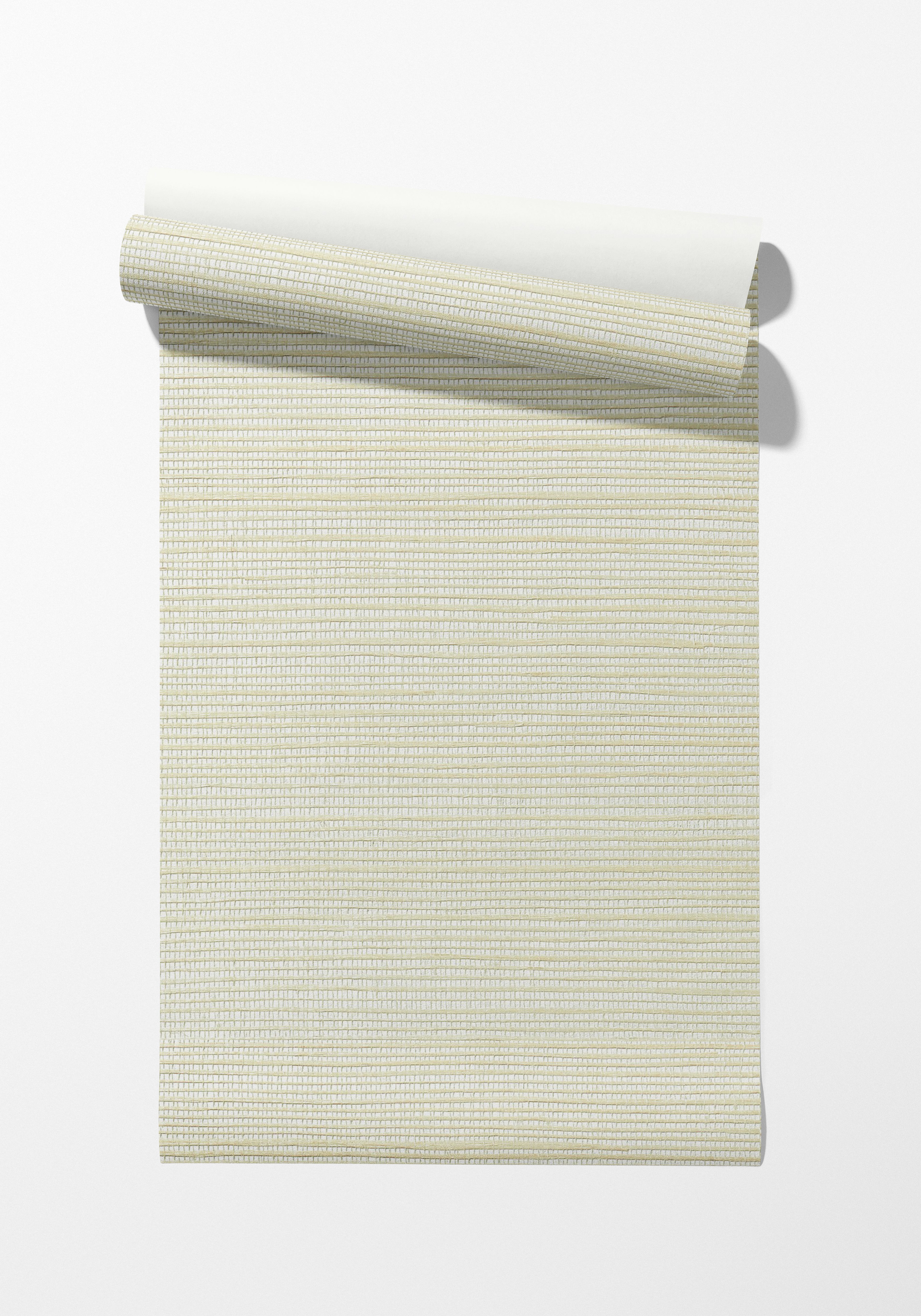 Metallica Cream Grasscloth Solid Wallpaper - nicolettemayer.com