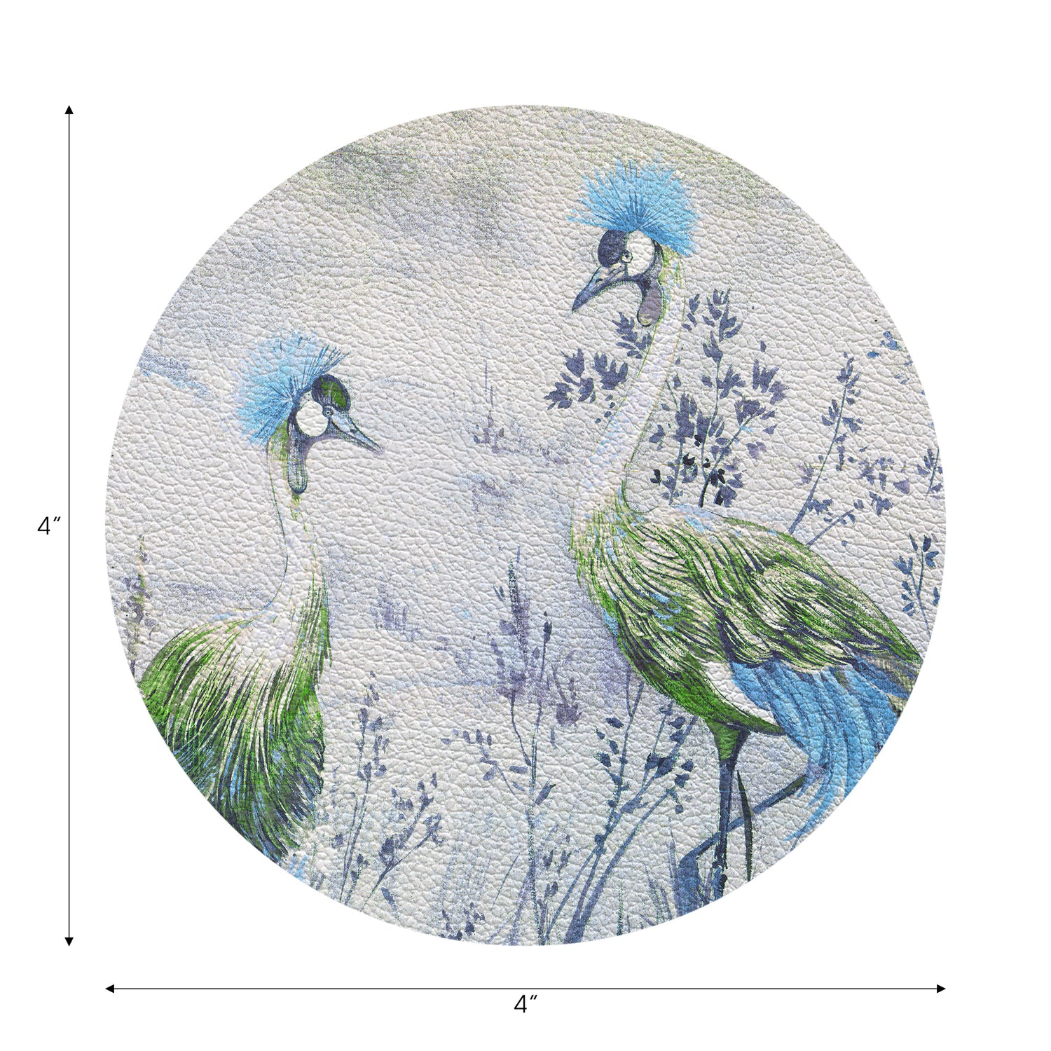 Crested Crane Ice 4" Dinner Napkins- nicolettemayer.com
