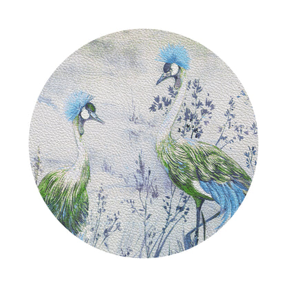 Crested Crane Ice 4" Dinner Napkins- nicolettemayer.com
