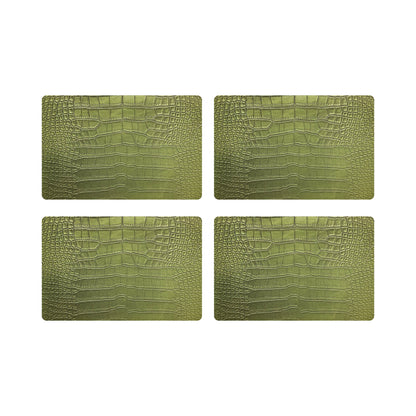 Crocodile Key Lime 17.5&quot; Rectangle Pebble Placemat, Set Of 4 - nicolettemayer.com
