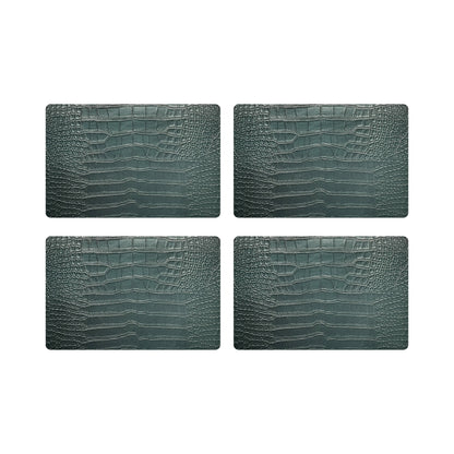 Crocodile Patina 17.5&quot; Rectangle Pebble Placemat, Set Of 4 - nicolettemayer.com
