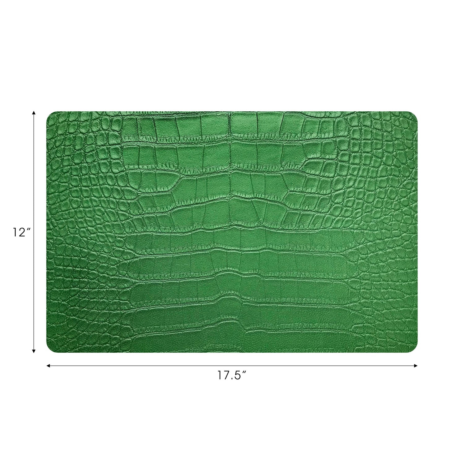 Lot de 4 sets de table rectangulaires Crocodile Weatherley Green 17,5