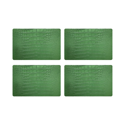 Crocodile Weatherley Green 17.5&quot; Rectangle Pebble Placemat, Set Of 4 - nicolettemayer.com
