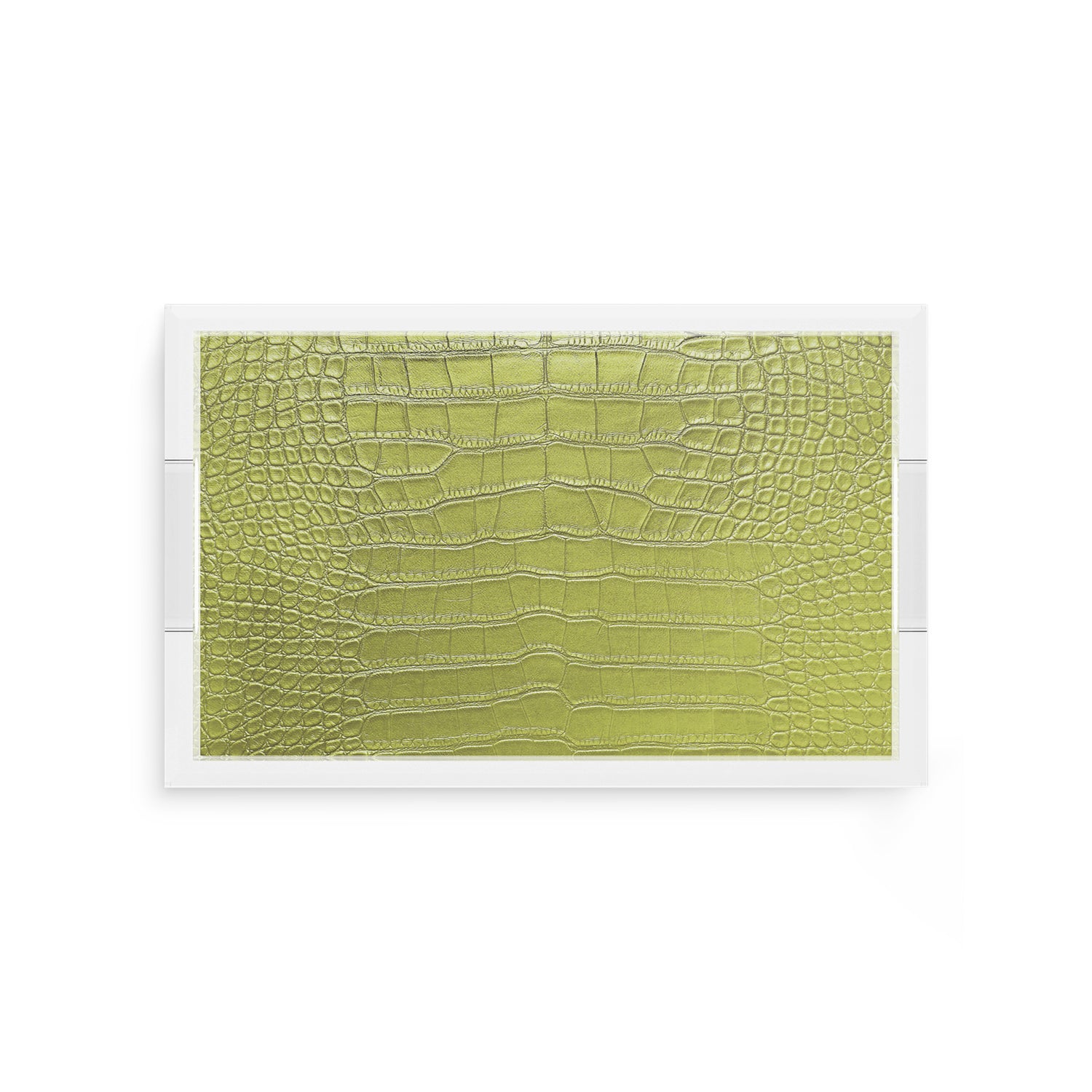 Crocodile Key Lime 12.5X7.75 Acrylic Tray - nicolettemayer.com
