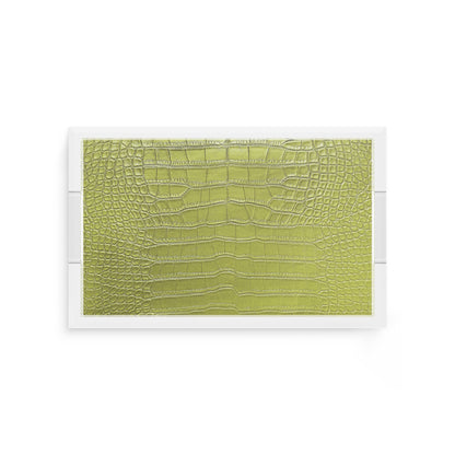 Crocodile Key Lime 12.5X7.75 Acrylic Tray - nicolettemayer.com
