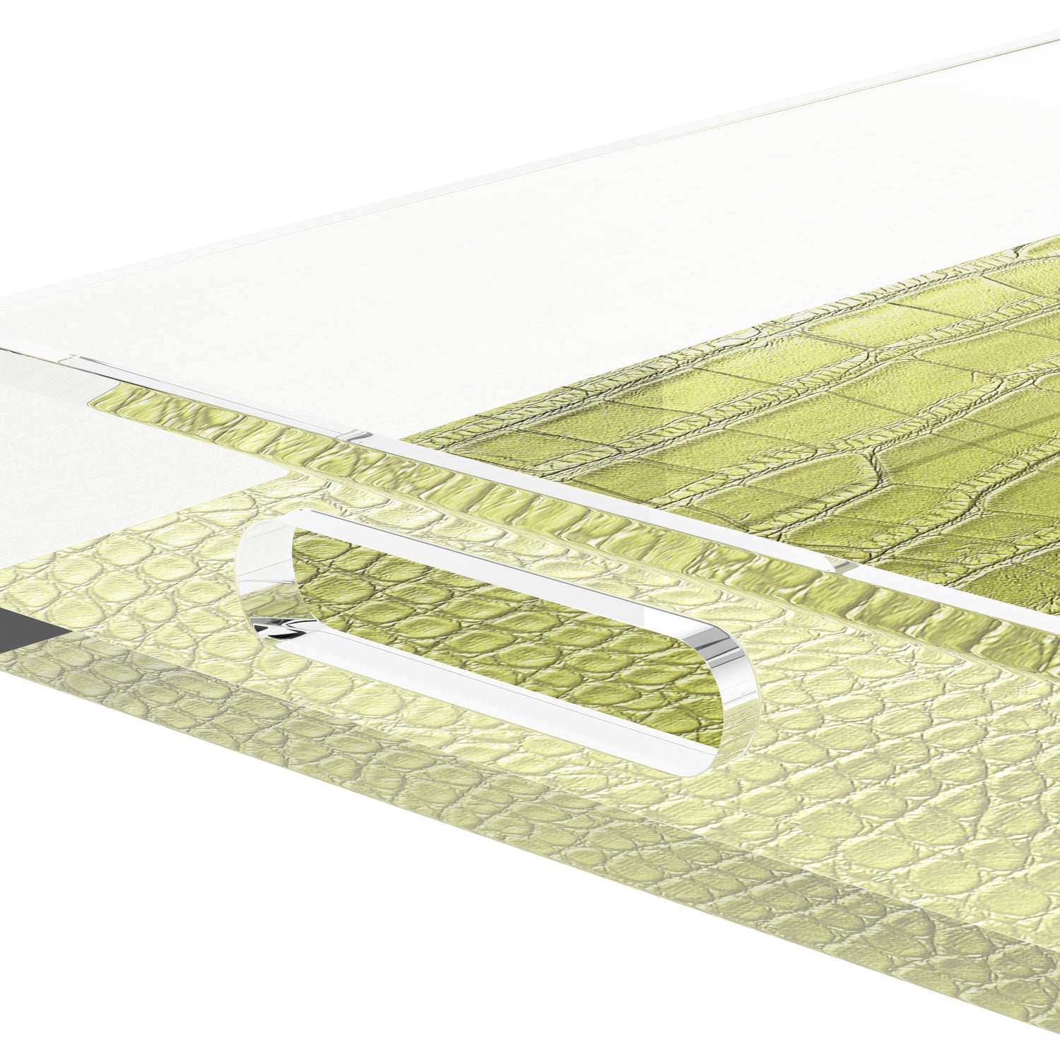 Crocodile Key Lime 12.5X7.75 Acrylic Tray - nicolettemayer.com
