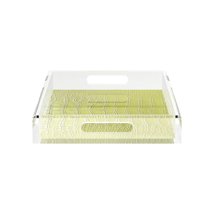 Crocodile Key Lime 17X10.5 Acrylic Tray - nicolettemayer.com
