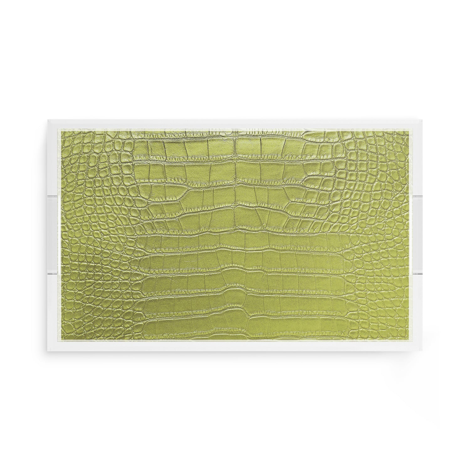 Crocodile Key Lime 17X10.5 Acrylic Tray - nicolettemayer.com
