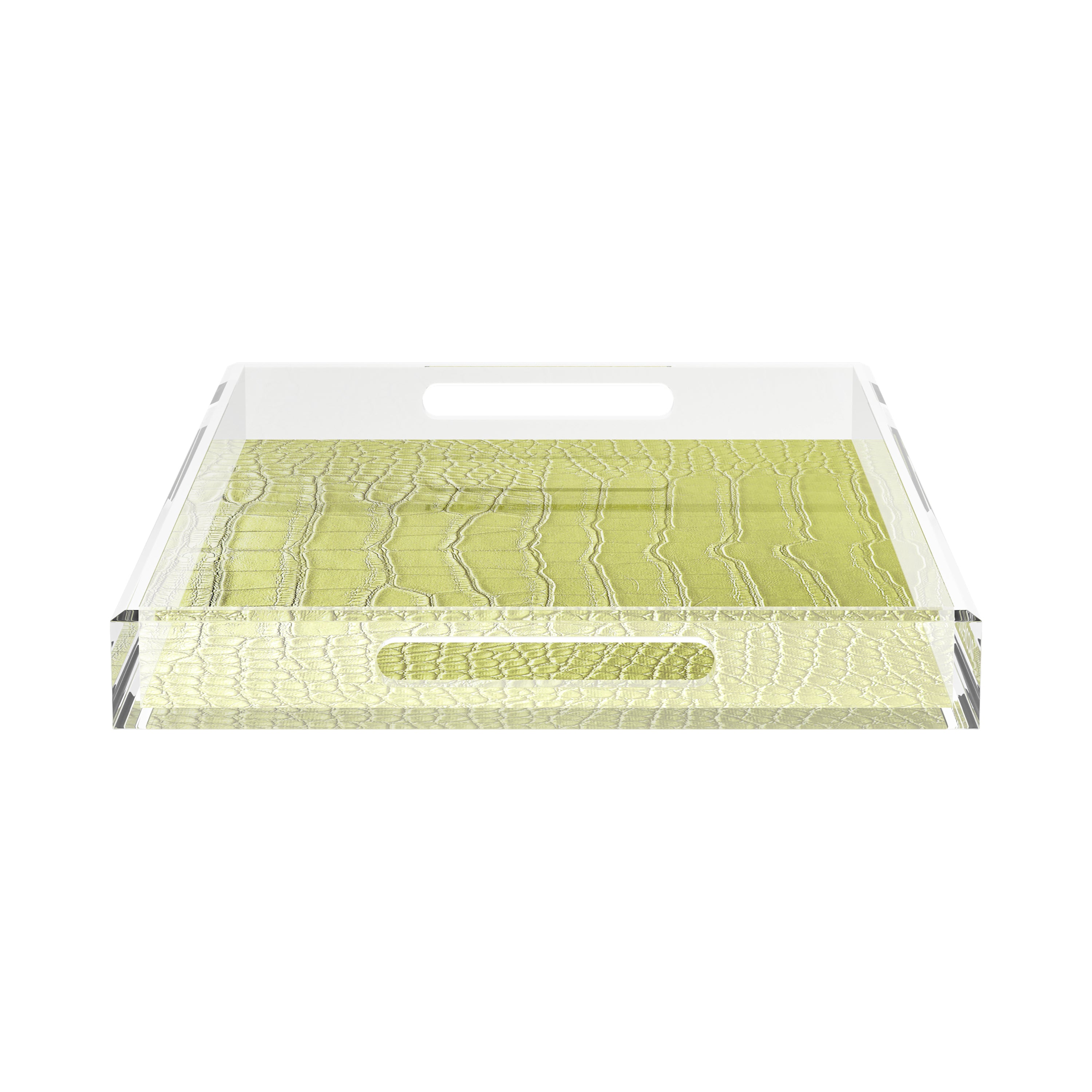 Crocodile Key Lime 22.5X14.5 Acrylic Tray - nicolettemayer.com
