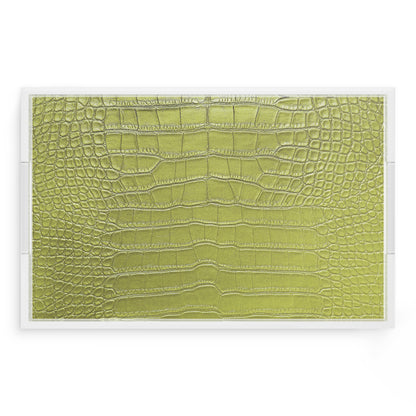 Crocodile Key Lime 22.5X14.5 Acrylic Tray - nicolettemayer.com

