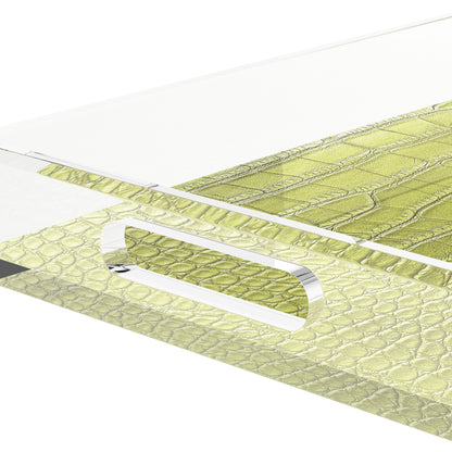 Crocodile Key Lime 22.5X14.5 Acrylic Tray - nicolettemayer.com
