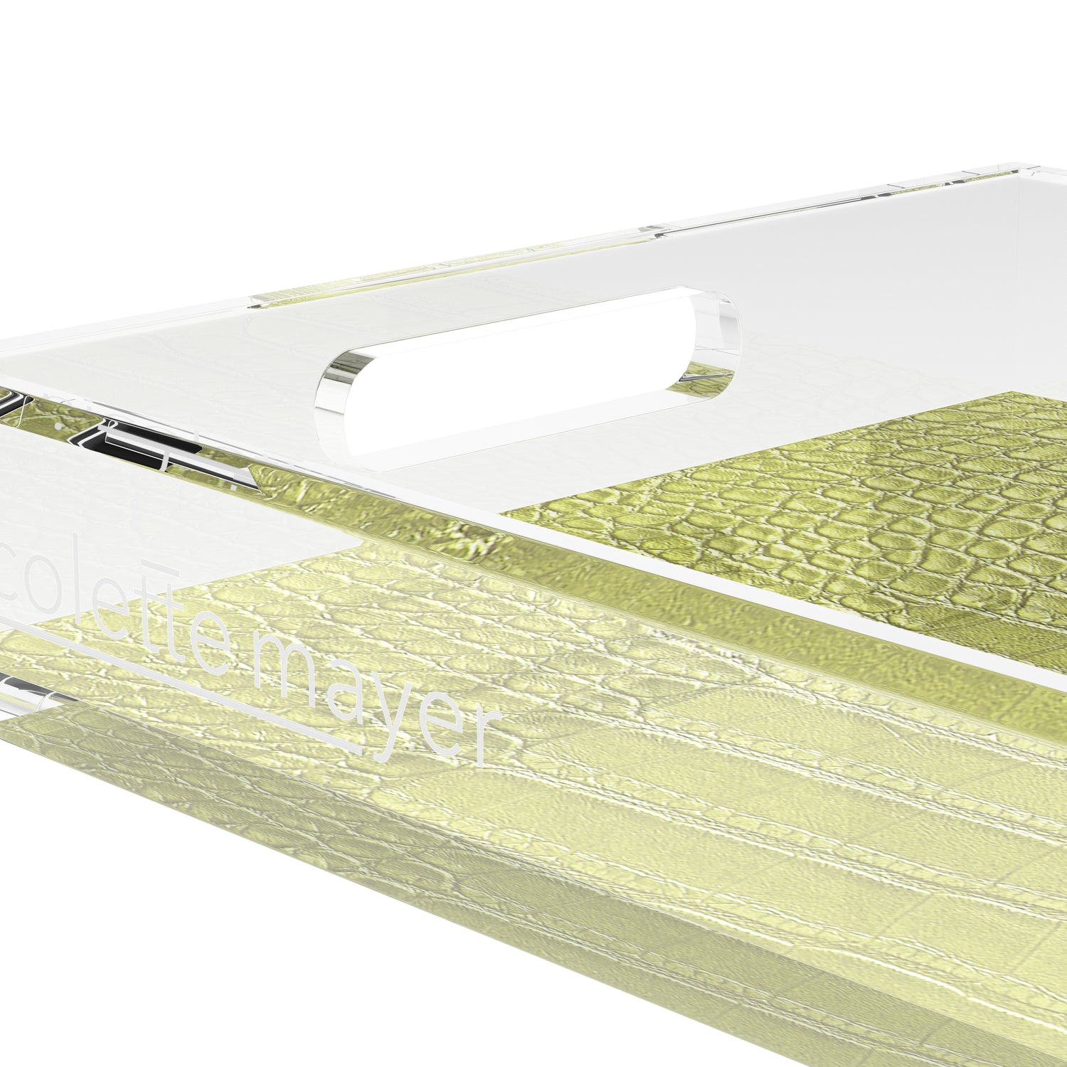Crocodile Key Lime 22.5X14.5 Acrylic Tray - nicolettemayer.com
