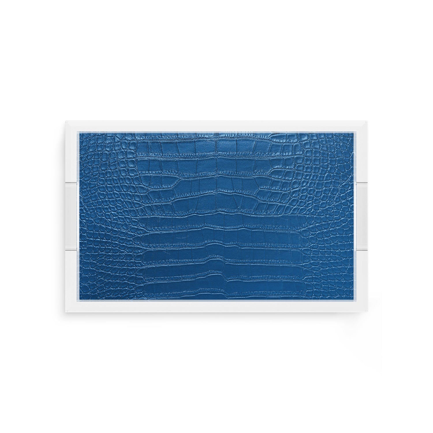 Crocodile Kyoto Blue 12.5X7.75 Acrylic Tray - nicolettemayer.com
