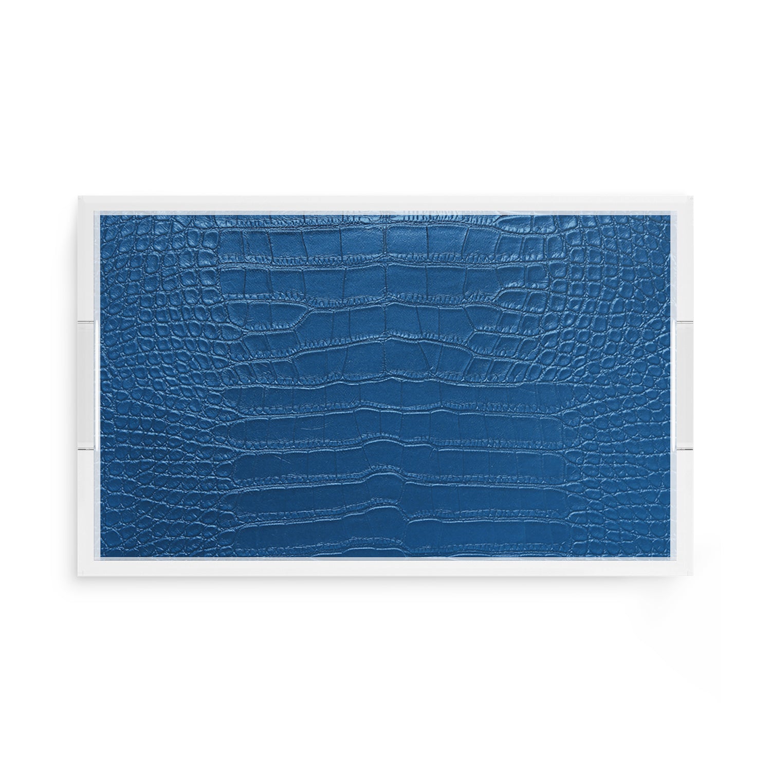 Crocodile Kyoto Blue 17X10.5 Acrylic Tray - nicolettemayer.com
