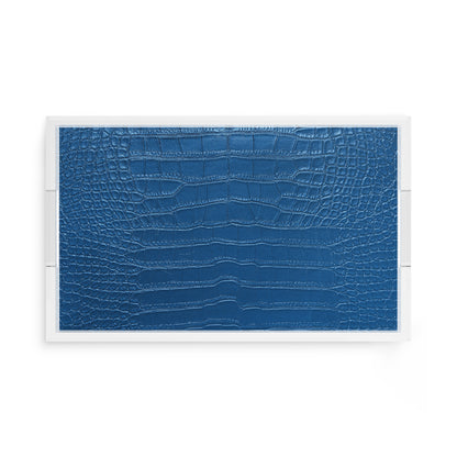 Crocodile Kyoto Blue 17X10.5 Acrylic Tray - nicolettemayer.com
