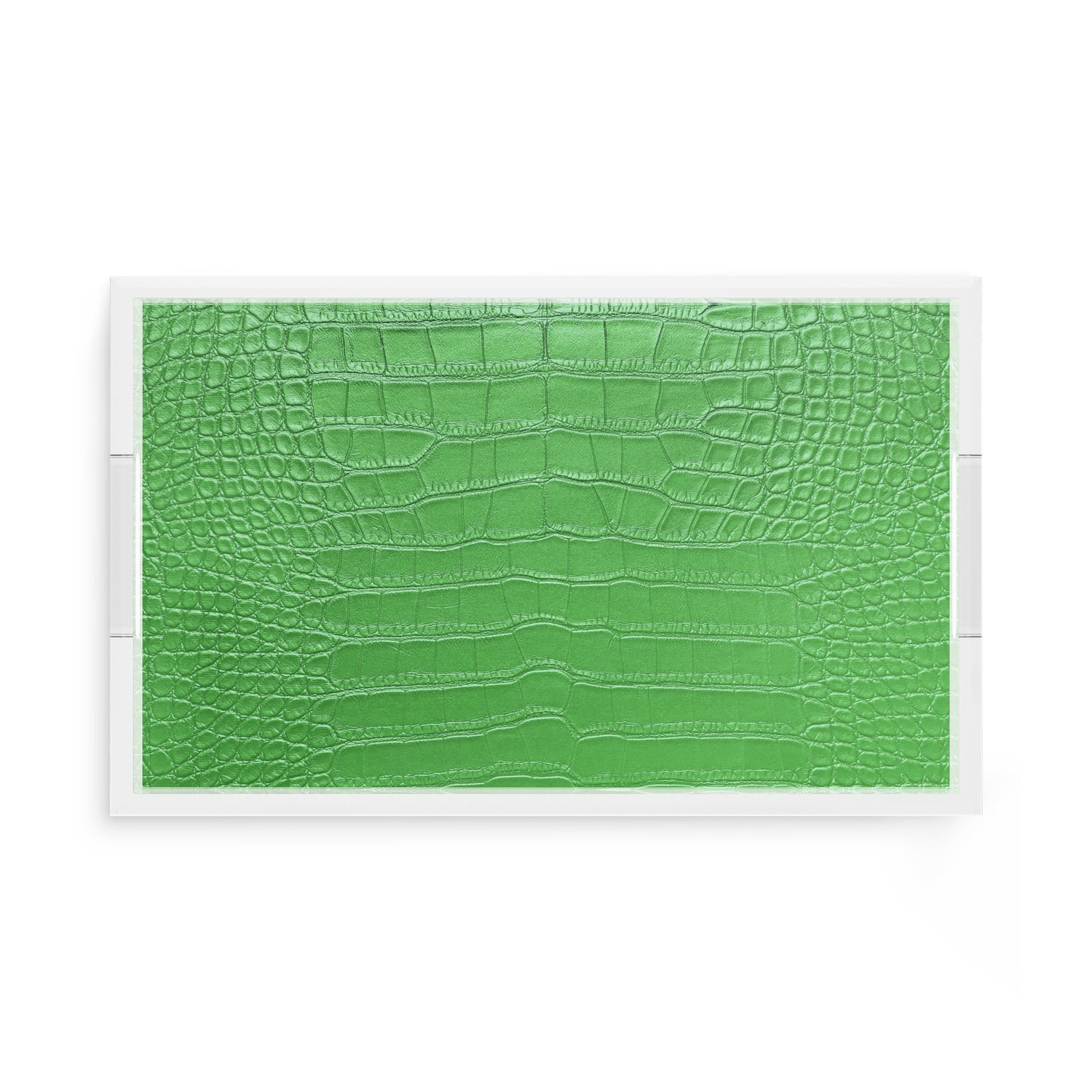 Crocodile Weatherly Green 17X10.5 Acrylic Tray - nicolettemayer.com
