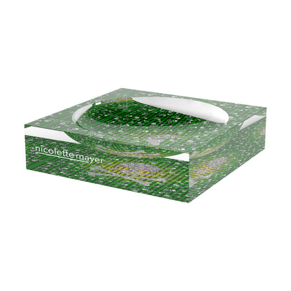 CrossBones Houndstooth Yellow Green Acrylic Candy Catchall Dish - nicolettemayer.com