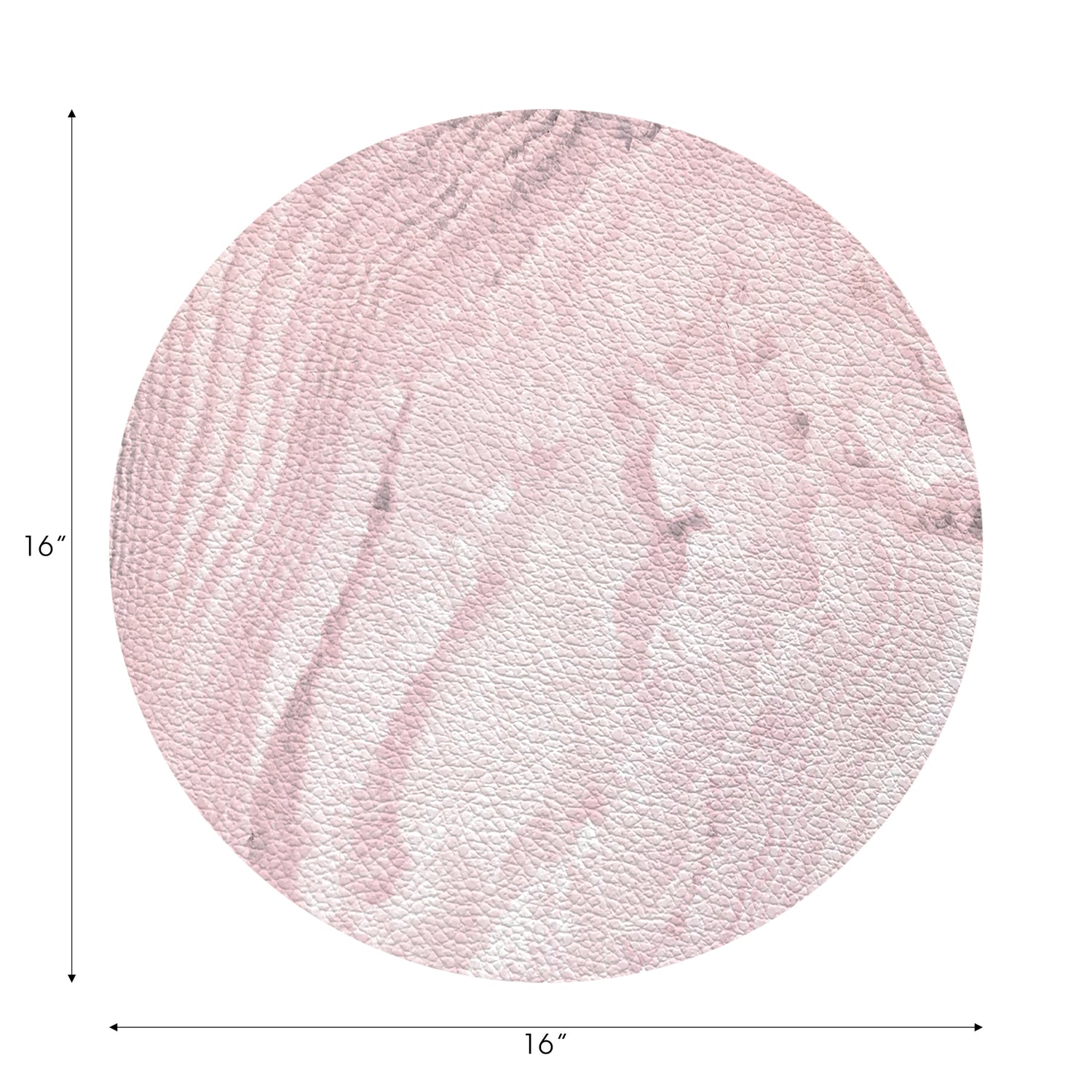 Crystal Blossom Vegan Leather Round Pebble Placemat - nicolettemayer.com