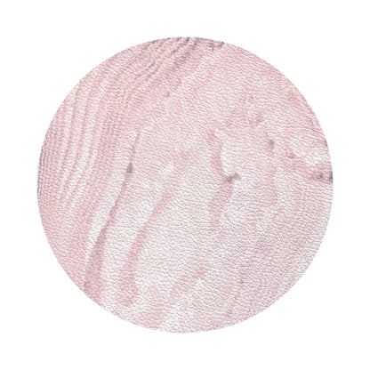 Crystal Blossom Vegan Leather Round Pebble Placemat - nicolettemayer.com