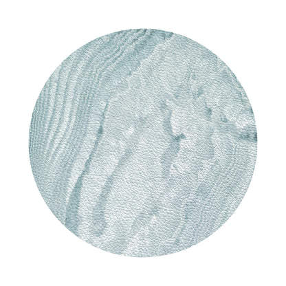 Crystal Bluebell Vegan Leather Round Pebble Placemat - nicolettemayer.com