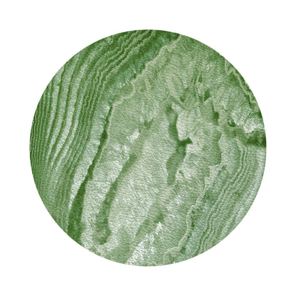 Crystal Moss Vegan Leather Round Pebble Placemat - nicolettemayer.com