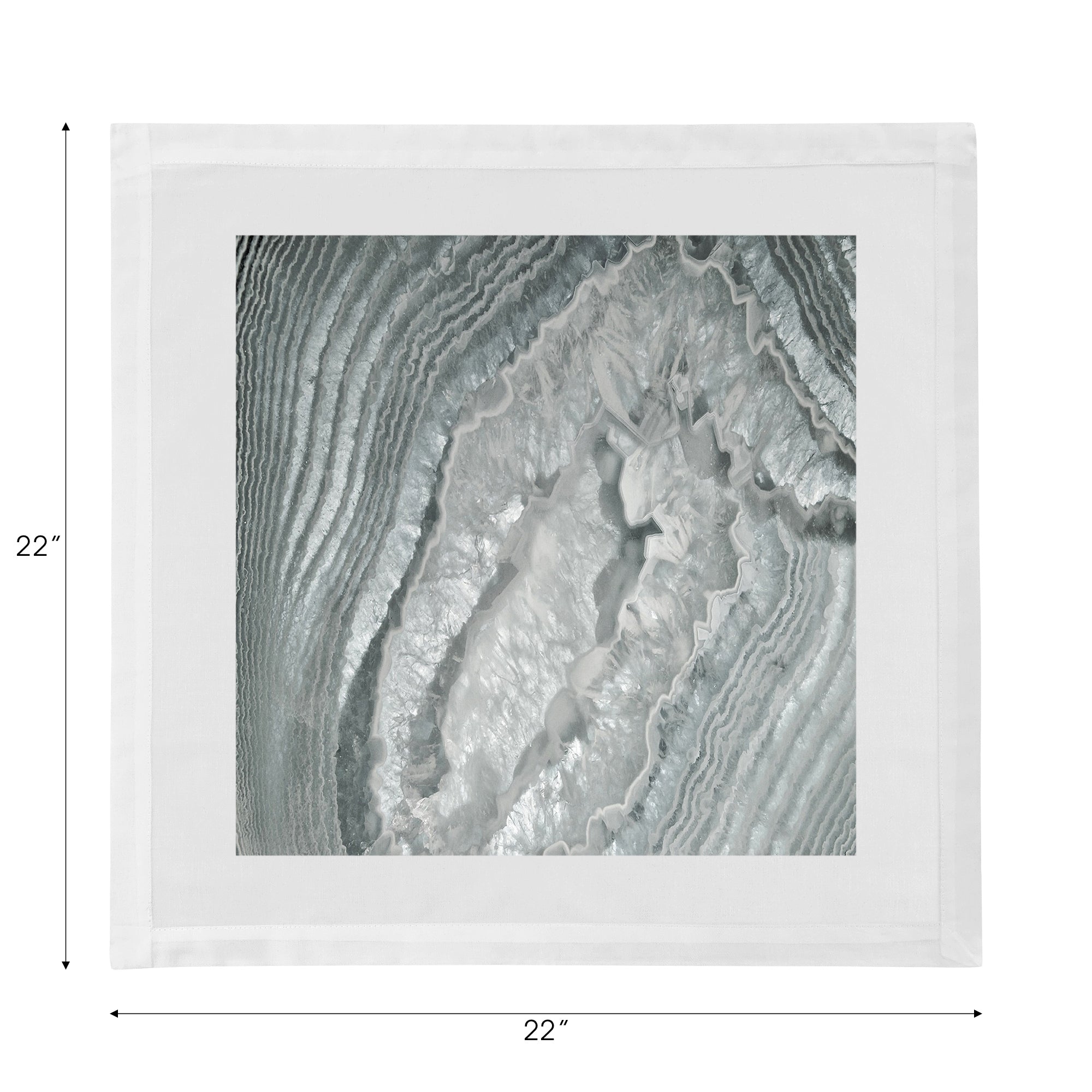 Crystal Platinum Cotton Sateen Dinner Napkins - nicolettemayer.com