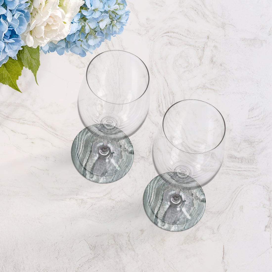 Crystal Platinum Vegan Leather Coasters - nicolettemayer.com