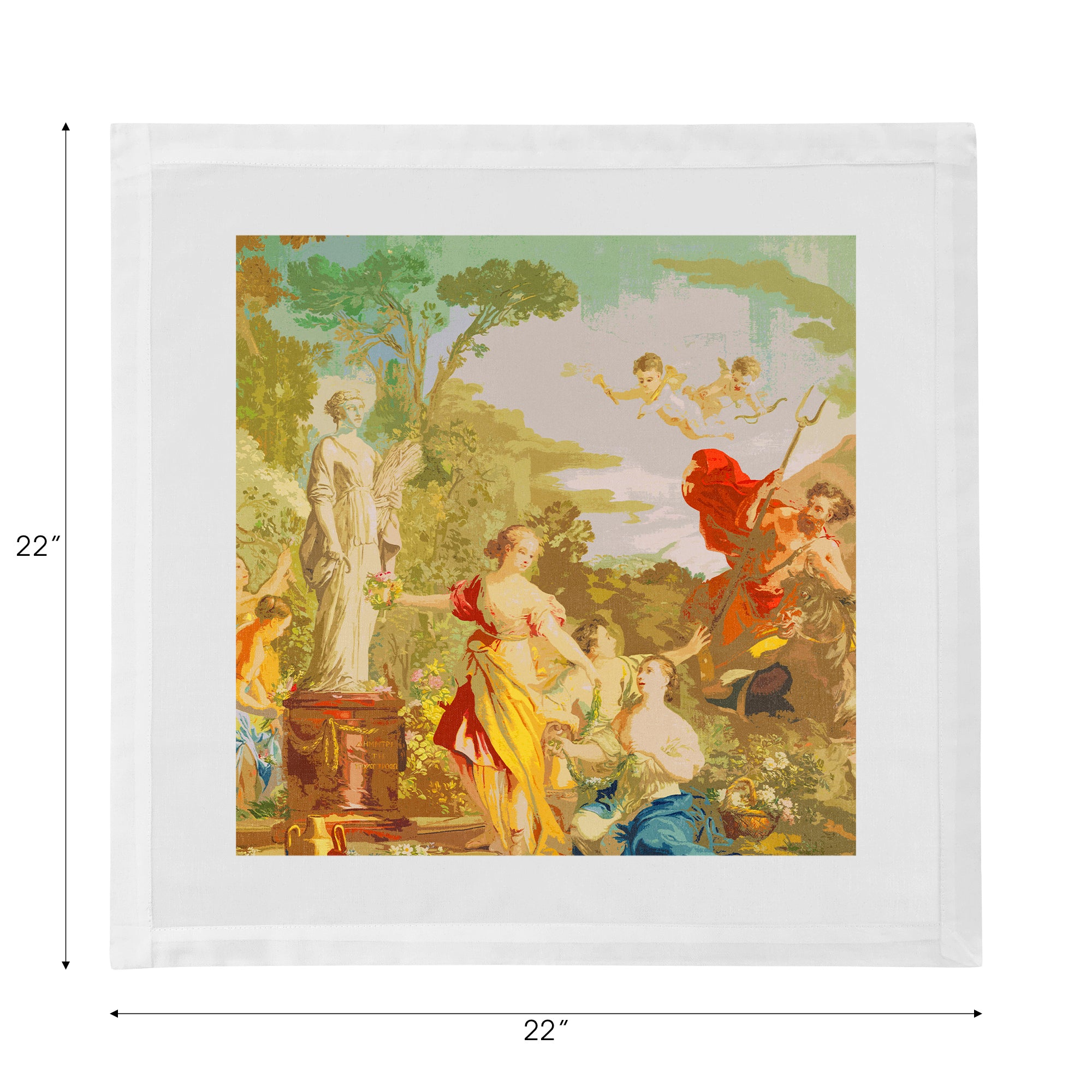 Cyprus Picnic Vintage Cotton Sateen Dinner Napkins - nicolettemayer.com