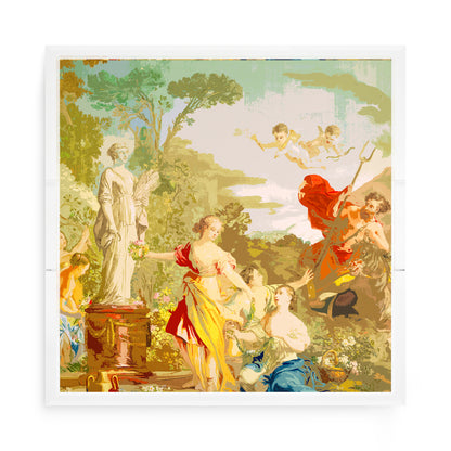 Cyprus Picnic Vintage Acrylic Decorative Tray, 15 x 15 in. by Nicolette Mayer 