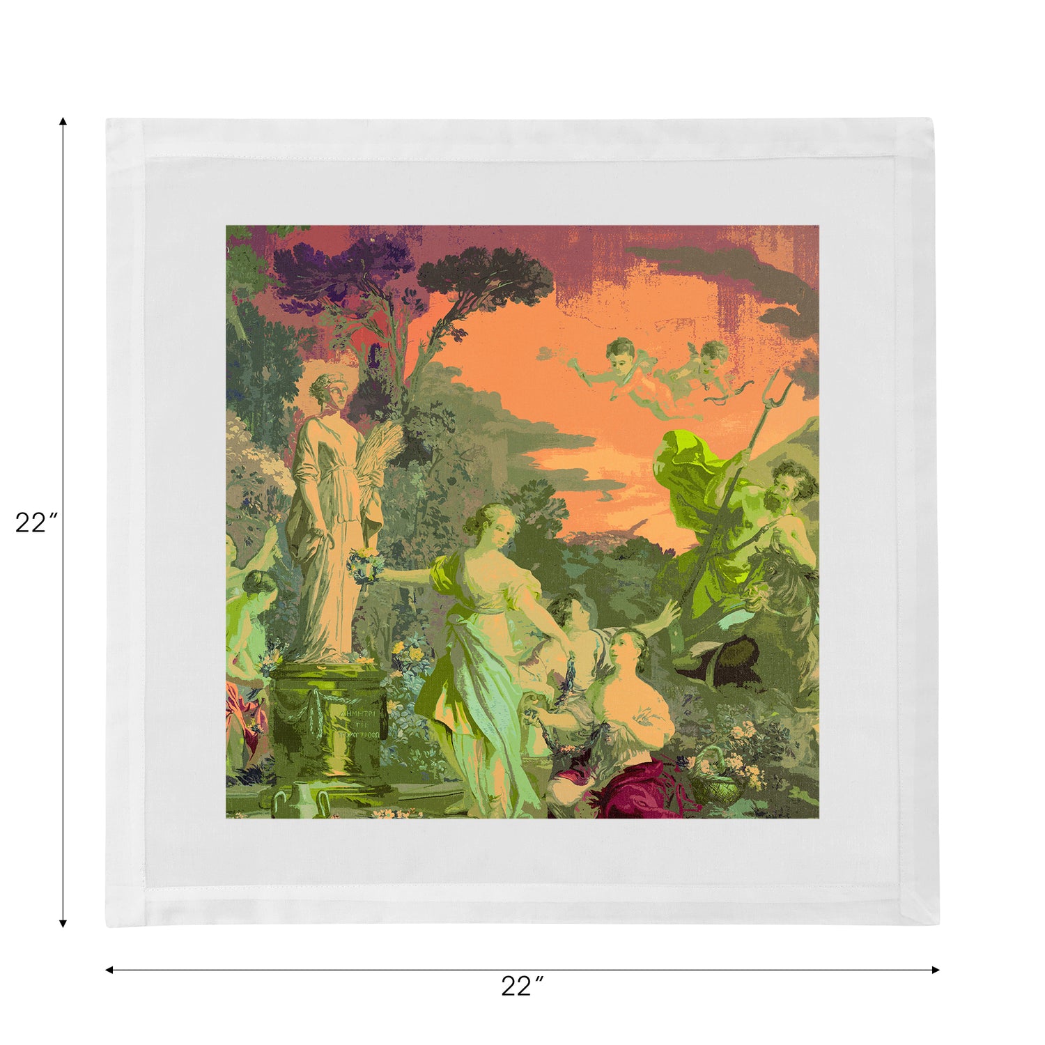 Cyprus Picnic Acid Green Cotton Sateen Dinner Napkins - nicolettemayer.com