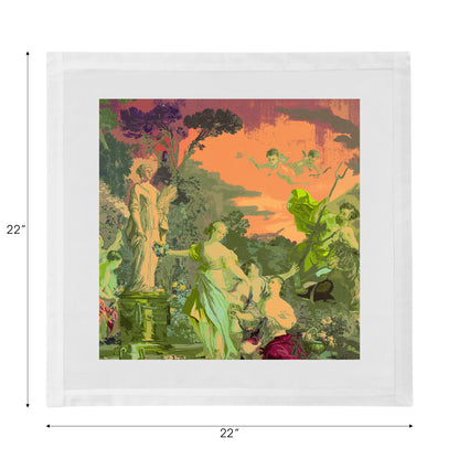 Cyprus Picnic Acid Green Cotton Sateen Dinner Napkins - nicolettemayer.com