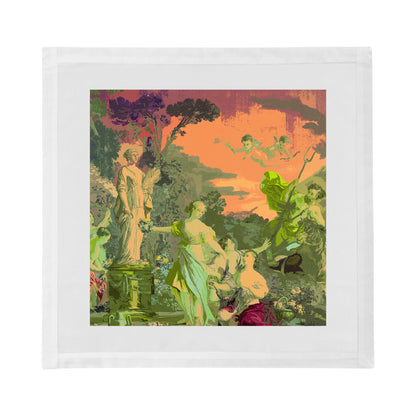 Cyprus Picnic Acid Green Cotton Sateen Dinner Napkins - nicolettemayer.com