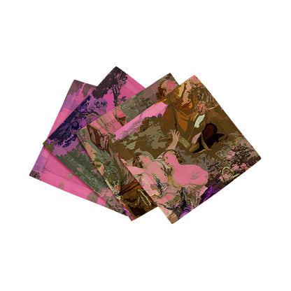 Cyprus Picnic Pop Pink Cotton Sateen Cocktail Napkins